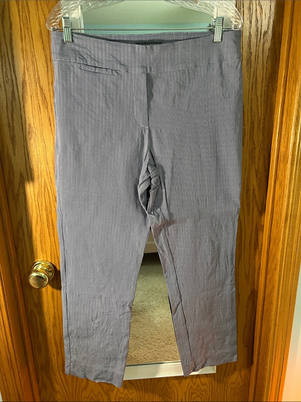 Margaret M Straight Leg Pants in Navy Blue